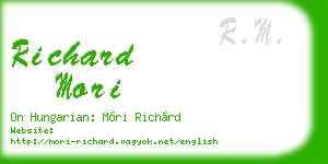 richard mori business card