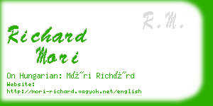richard mori business card